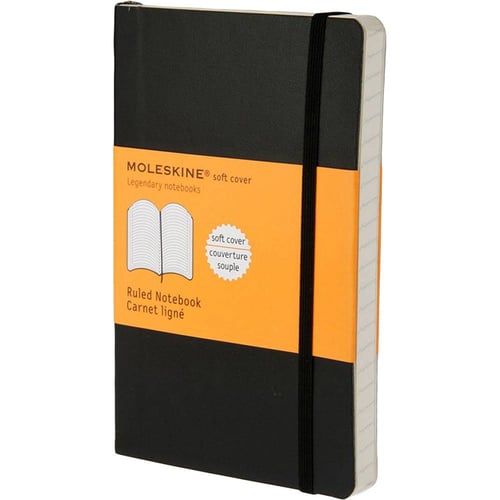MOLESKINE Notebook Ruled Soft Cover Black P QP611F