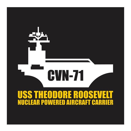 CVN-71 USS Theodore Roosevelt, Nuclear Powered Aircraft Carrier, Cutting Sticker