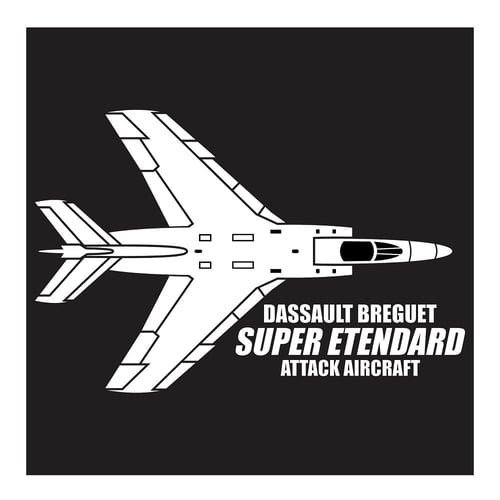 Dassault Breguet Super Etendard Attack Aircraft, Cutting Sticker
