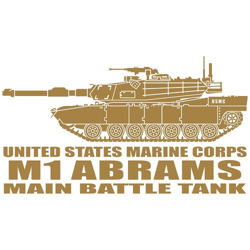 M1 Abrams Main Battle Tank, Cutting Sticker