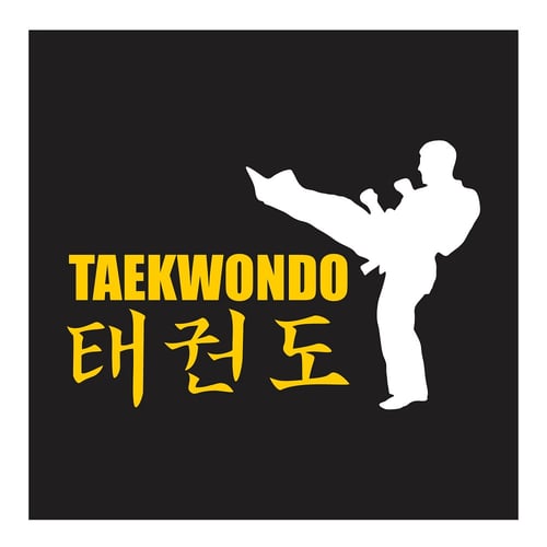 Taekwondo, Front Kick, Cutting Sticker