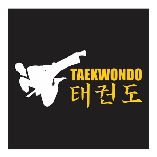 Taekwondo, High Jumping Side Kick, Cutting Sticker