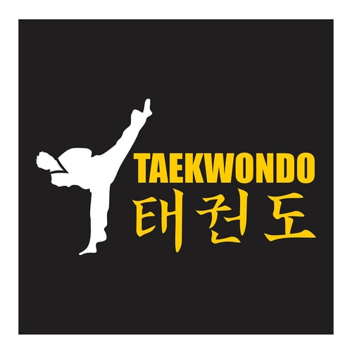 Taekwondo, High Turning Back Kick, Cutting Sticker
