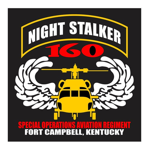 US Army 160th SOAR Night Stalker, Special Operations Aviation Regiment, Fort Campbell Kentucky, Cutting Sticker