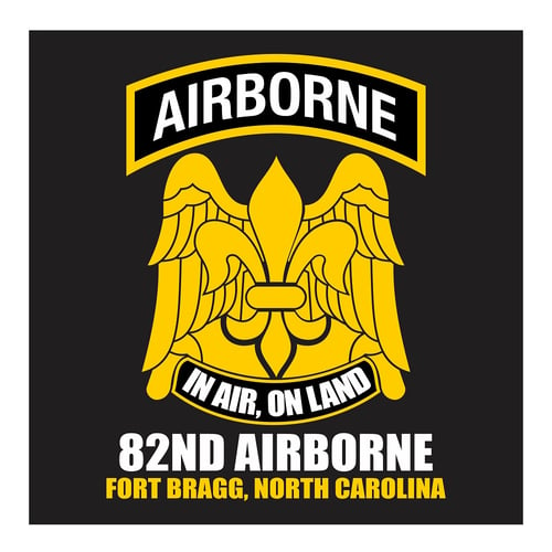US Army 82nd Airborne In Air On Land, Cutting Sticker