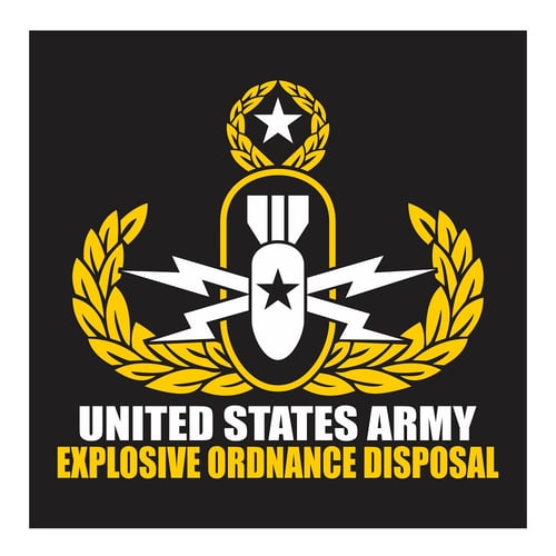 US Army Explosive Ordnance Disposal (EOD) Master Rank, Cutting Sticker