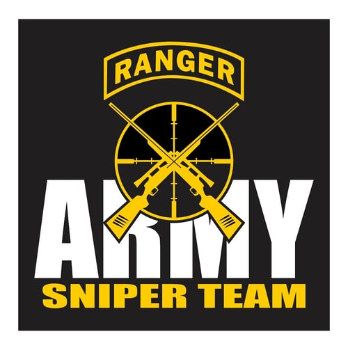 US Army Ranger, Sniper Team, Cutting Sticker