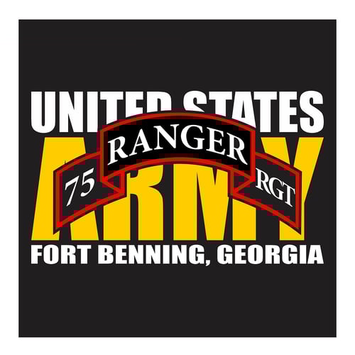 US Army Ranger 75th RGT, Fort Benning Georgia, Cutting Sticker