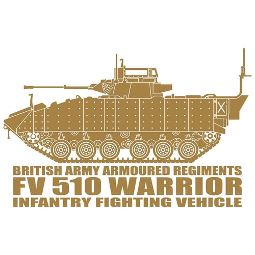 Warrior FV 510 Infantry Fighting Vehicle, Cutting Sticker