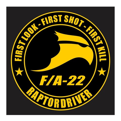 F/A-22 Raptor Driver First Look Shot Cutting Sticker