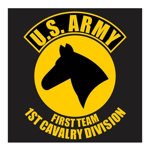 United States Army 1st Cavalry Division First Team,Cutting Sticker