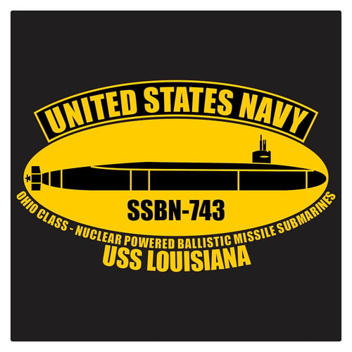 United States Navy USS Louisiana SSBN-743 Cutting Sticker