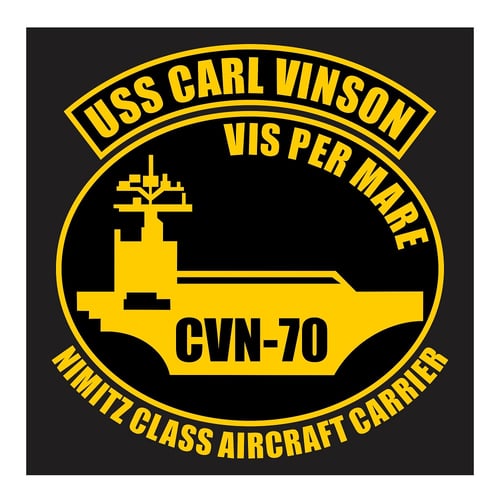 USS Carl Vinson CVN-70 With Motto Cutting Sticker