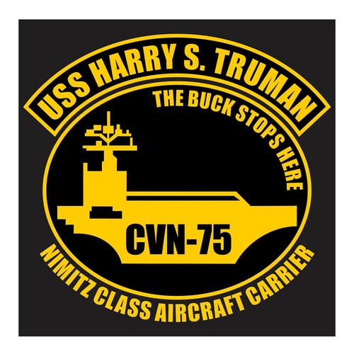 USS Harry S. Truman CVN-75 With Motto Cutting Sticker