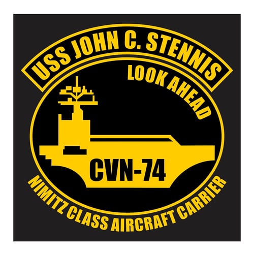 USS John C. Stennis CVN-74 With Motto Cutting Sticker