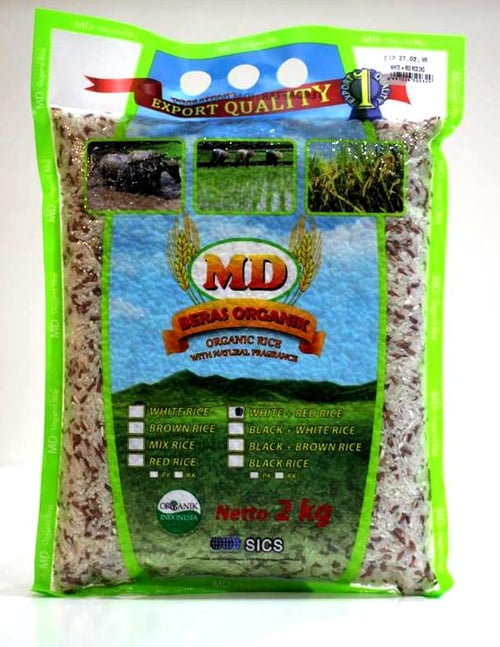 MD Beras Organik White and Red 2Kg