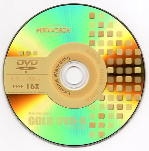MEDIATECH DVD Blank Real Gold DVDR 4.7GB 120 Menit 22028