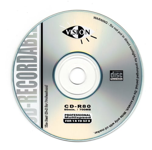 VISION Regular CD Kosong Blank CDR 700MB 80 Menit 20201