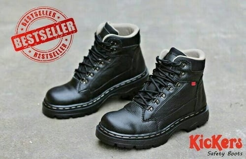 BEST SELLER!! KICKERS SAFETY SHOES KULIT ASLI SAPI PREMIUM STEEL TOE