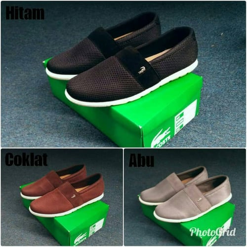 BONUS KAOS KAKI!! CROCODILE CASUAL SLIP ON SELOP SANTAI PRIA 3 WARNA