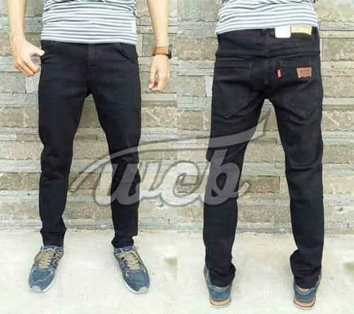 Celana jeans pria Levis slimfit hitam kw1