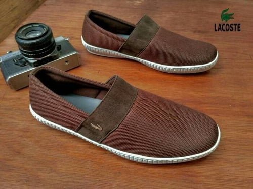 Sepatu casual pria Lacoste Slop smouth Slip on 3 varian bagus