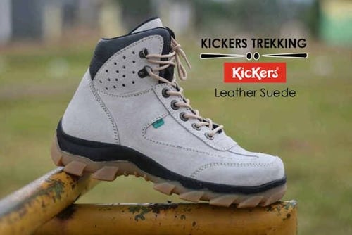 Sepatu kerja kickers trekking safety boot leather suede