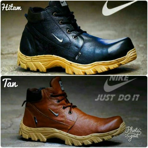 SEPATU KERJA PRIA NIKE BOOT YOS SAFETY SHOES KULIT ASLI 2 WARNA