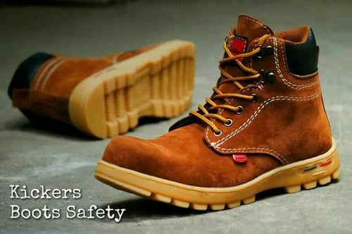 SEPATU KICKERS RL SAFETY BOOT SUEDE UJUNG BESI 3 VARIAN WARNA