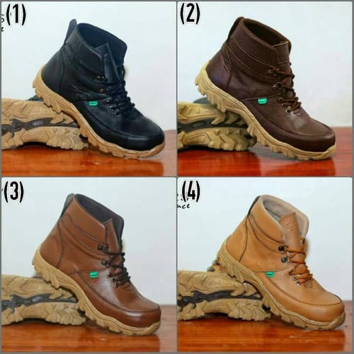 SEPATU KICKERS SAFETY BOOT KULIT ASLI UJUNG BESI 4 VARIAN BAGUS STYLIS