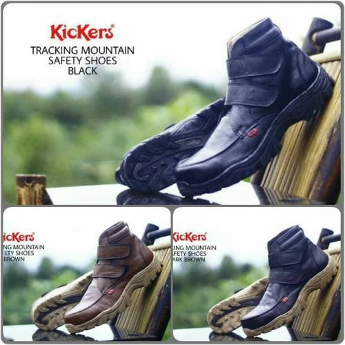 SEPATU KICKERS SAFETY BOOT PREPET KULIT ASLI 3 VARIAN WARNA