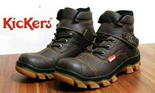 SEPATU KICKERS WIN SAFETY BOOT BELT KULIT ASLI SOL TRACKING STEEL TOE