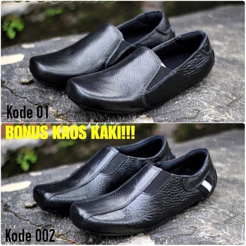 SEPATU KULIT ASLI CROCODILE GUM SLIP ON SELOP FORMAL SANTAI