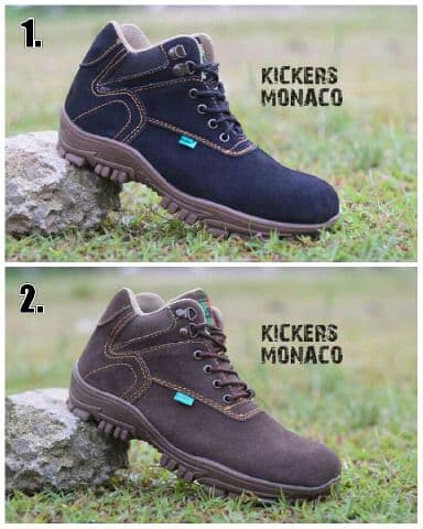 Sepatu safety Boot Kickers Monaco kulit asli ujung besi