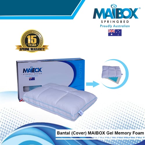 MAIBOX Bantal Gel Memory Foam Bonus Cover Bulu Angsa