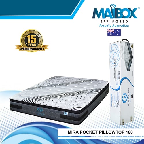 MAIBOX Kasur Spring Bed Mira Love Free 2 Bantal Microfibre