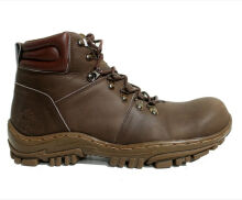 Wolf Sepatu Boots Pria Kulit Barbet - Brown Brown 39