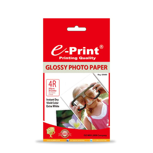 E-PRINT Glossy Photo Paper 4R 200gsm - 20Sheets