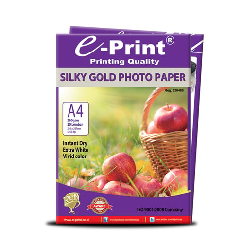 e-Print Silky Gold Photo Paper A4 260gsm - 20Sheets