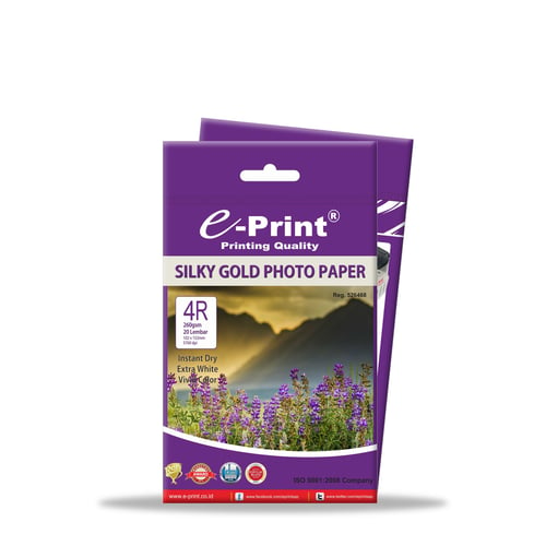 e-Print Silky Gold Photo Paper 4R 260gsm - 20Sheets