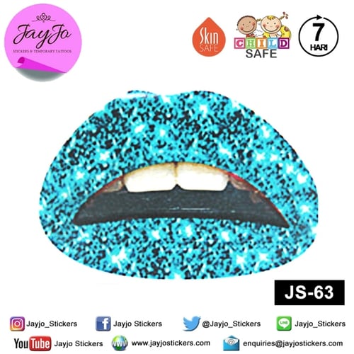 Jayjo Stickers JS-63 Lip Stickers - Lipstick - Sticker Bibir - Lip Tattoo - Tato Bibir