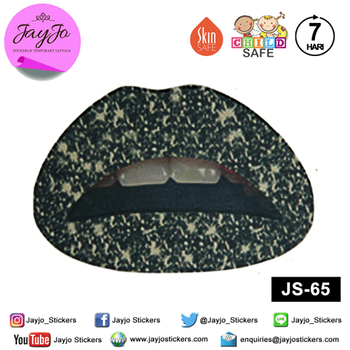 Jayjo Stickers  JS -65 Lip Stickers - Lipstick - Sticker Bibir - Lip Tattoo - Tato Bibir