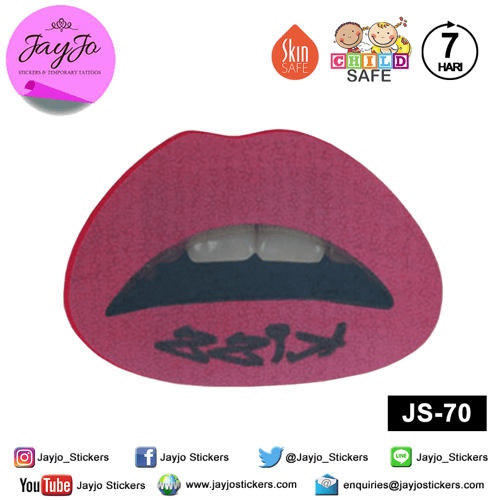 Jayjo Stickes JS-70 Lip Stickers -  Lipstick - Sticker Bibir - Lip Tattoo - Tato Bibir