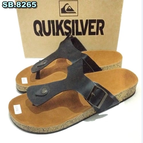 Sandal Kulit Quiksilver - Birken Jepit Hitam