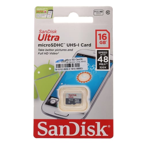 SANDISK Micro SD 16Gb Class 10 speed 48mbps