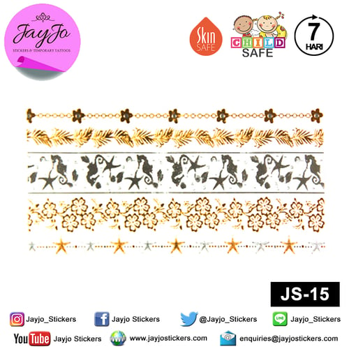 Jayjo Stickers JS-15 Temporary Tattoo Sea Word Tato Temporer - Jewelry Temporary Tattoo
