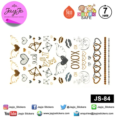 Jayjo  Stickers  JS-84  Temporary Tattoo Love in the air - Tato Temporer - Tattoo  Temporary - Jewelry Temporary Tattoo