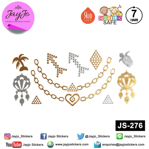 Jayjo Stickers JS-276 Temporary Tattoo - Tato Temporer - Jewelry Temporary Tattoo
