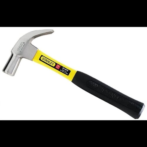 Palu 16oz Yellow Fiberglass Handle Claw Hammer Stanley STHT51071-8