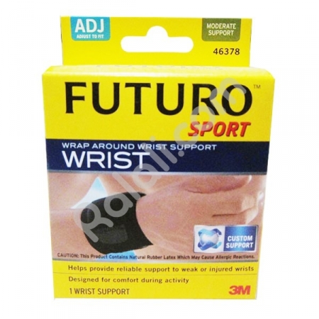 3M Futuro Sport Wrap Around Wrist Support ADJ, Hitam (46378EN)